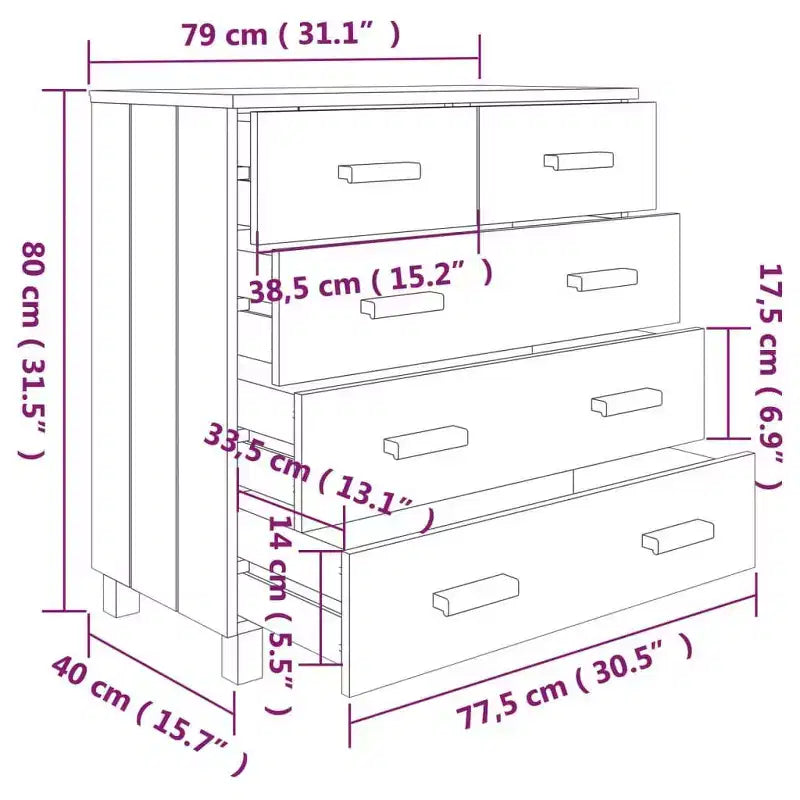 Buffet bas en bois moderne