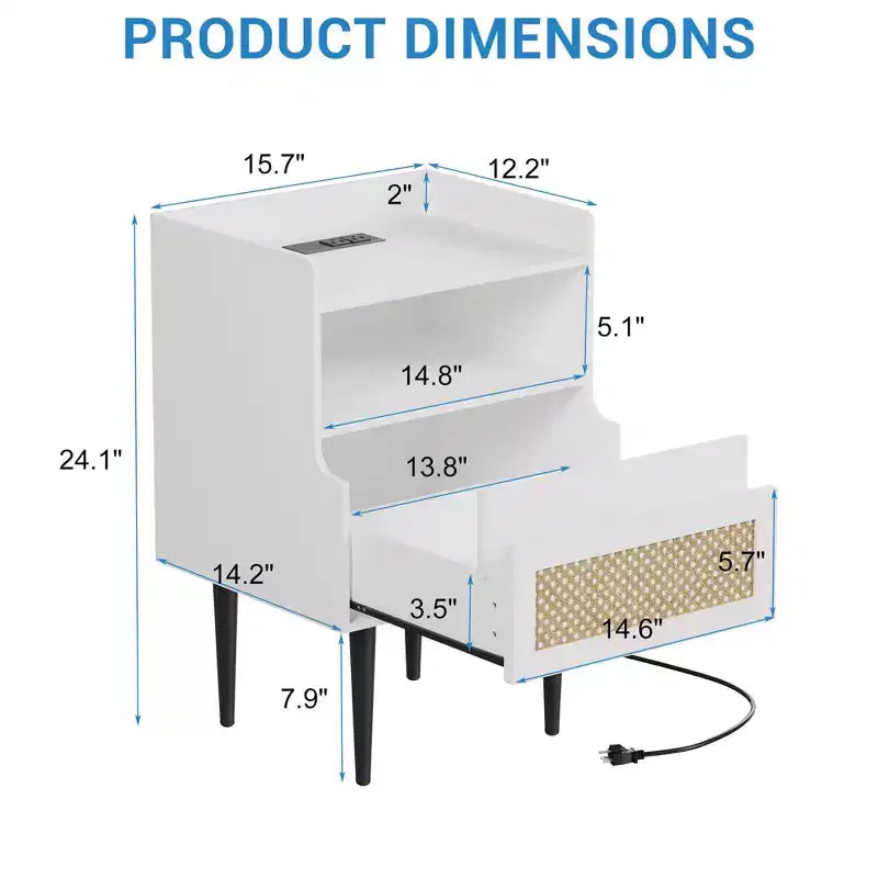 Tables de chevet en rotin
