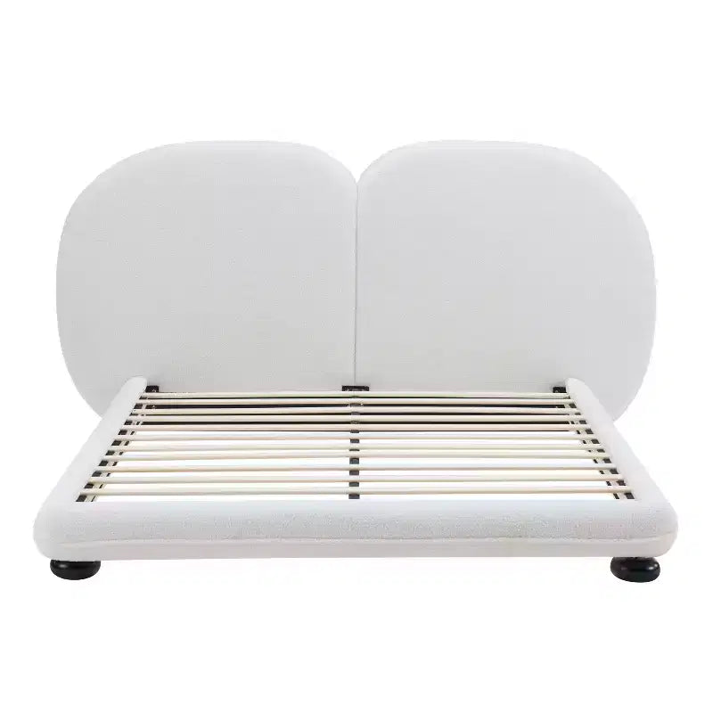 Lit plateforme rembourré moderne