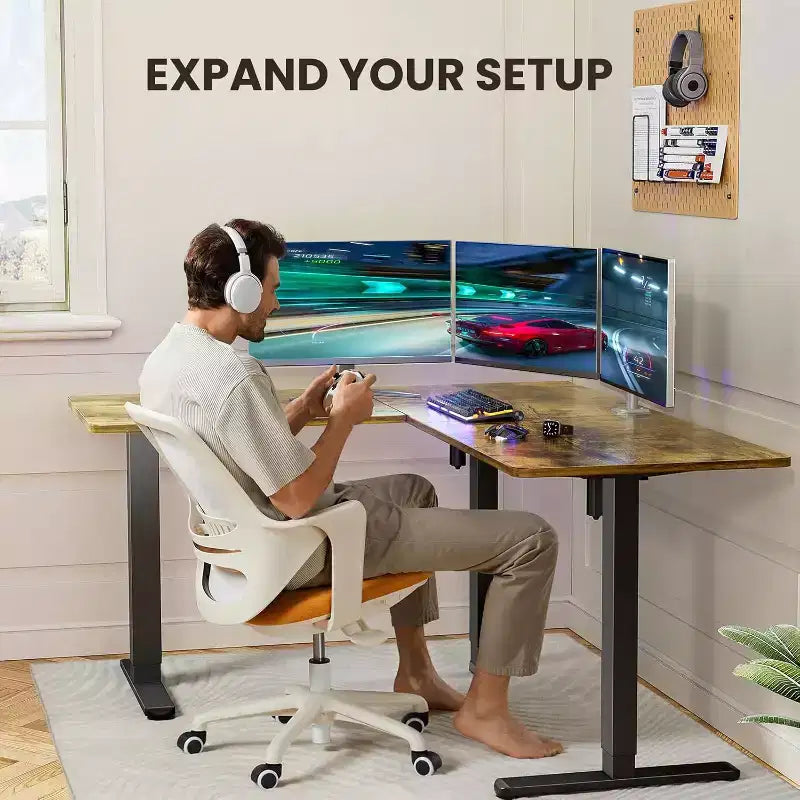 Bureau d'angle réglable en hauteur