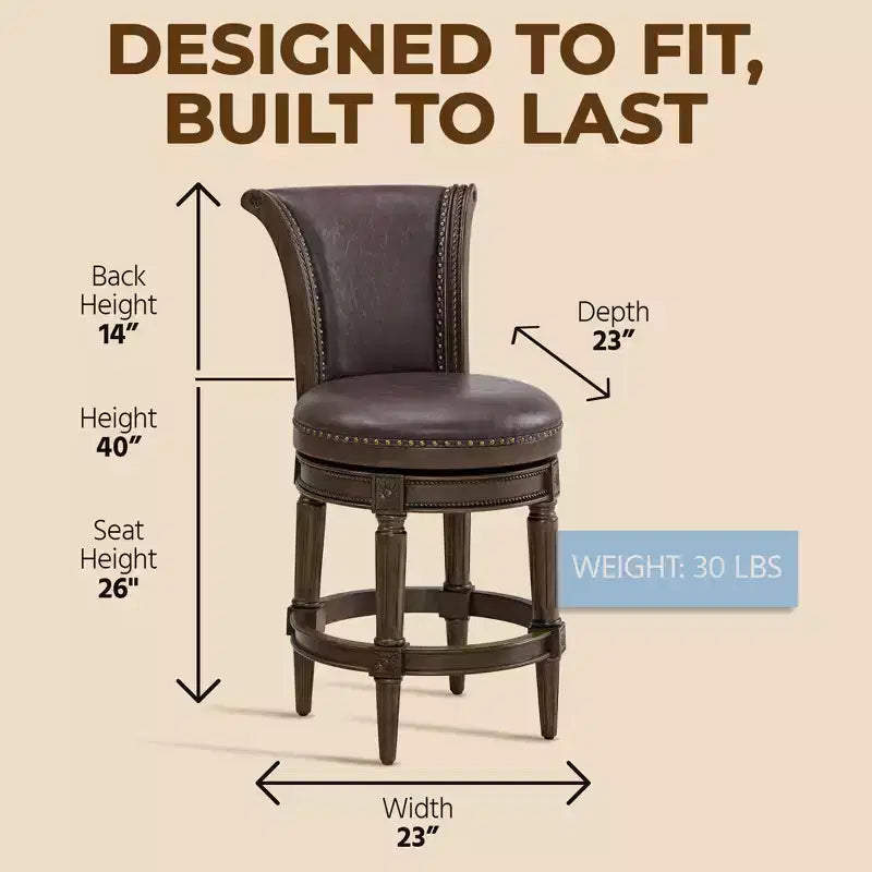 Tabouret de comptoir pivotant