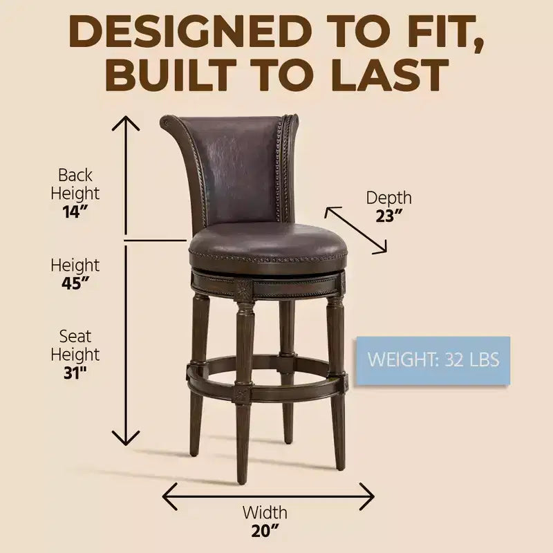 Tabouret de comptoir pivotant