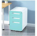 3 Drawer Mobile File Cabinet with Lock Rolling Under Desk Storage Drawer Modern Compact Pedestal Cabinet for Home Office
