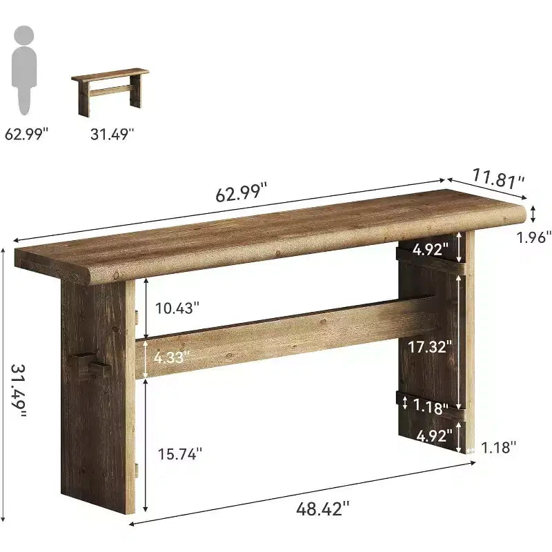 Console en bois massif
