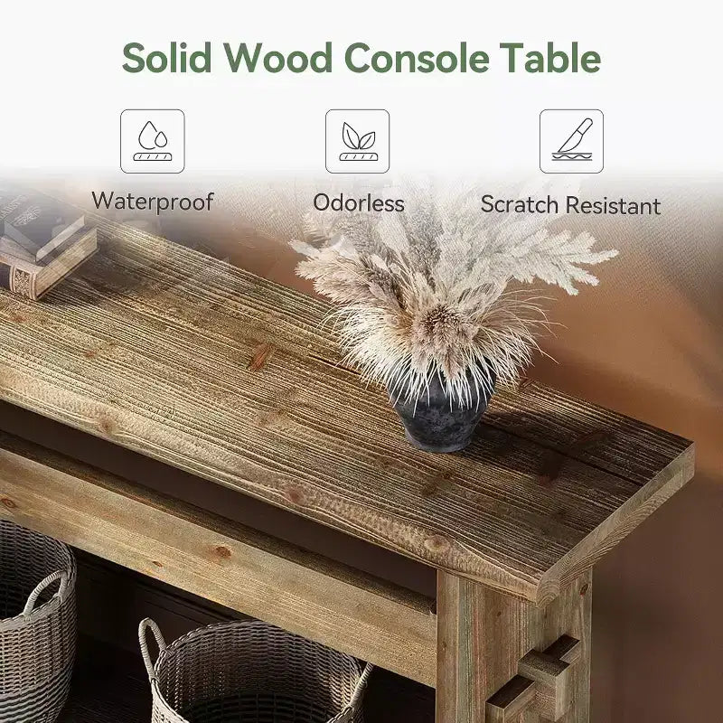 Console en bois massif