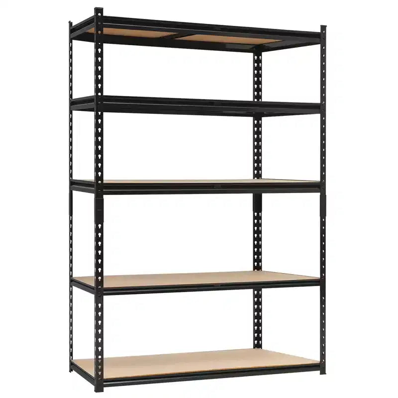 Heavy Duty 5-Tier Metal Storage Rack 2000 lbs Capacity Adjustable Utility Shelving 48W x 18D Steel Organizer for Garage Pantry Kitchen Warehouse