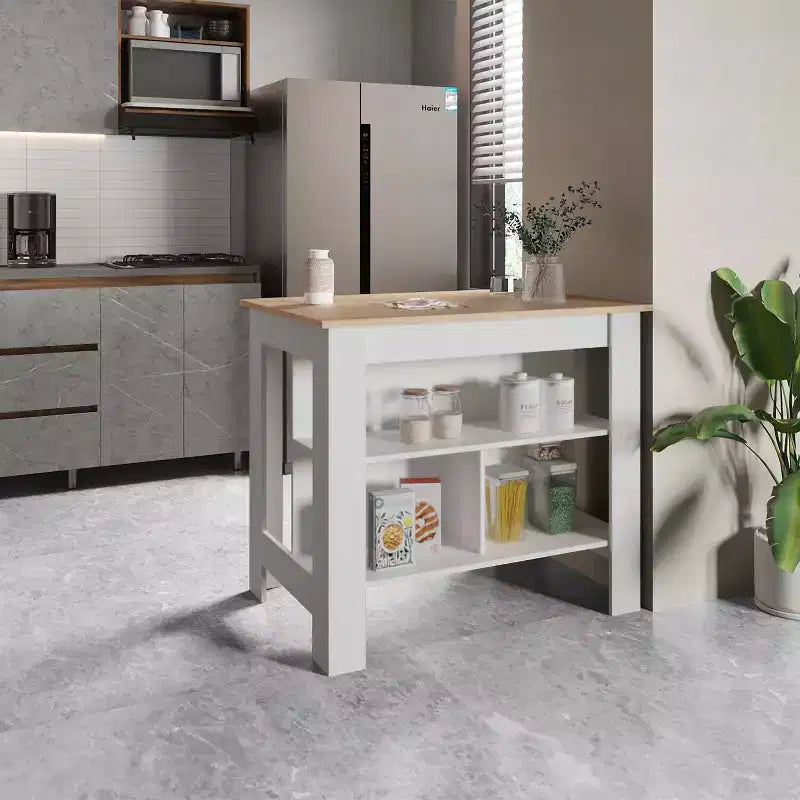 HomeStock with Door and Shelves Kitchen Islands