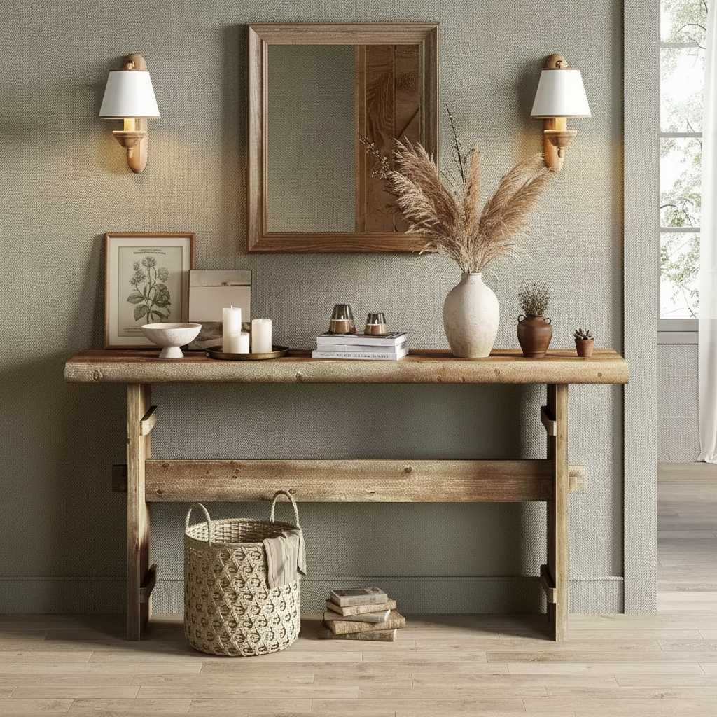 Console en bois massif