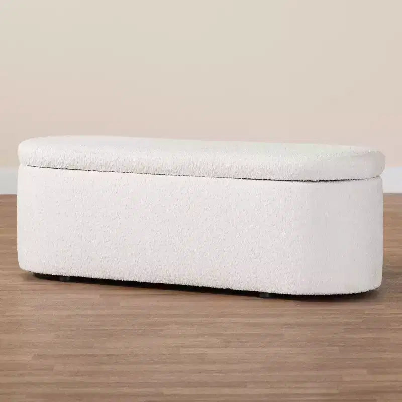 Banc de rangement blanc