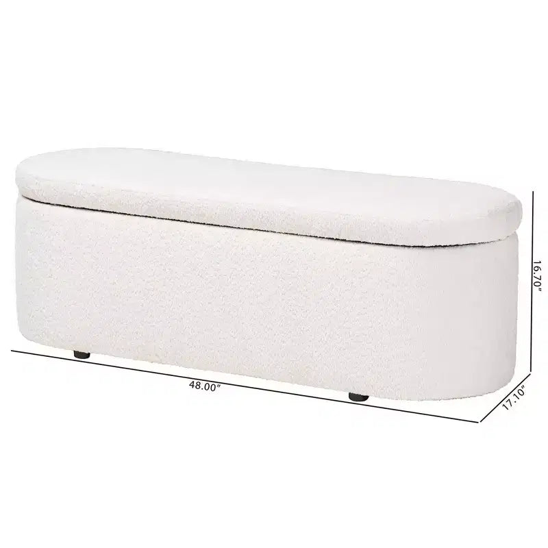 Banc de rangement blanc