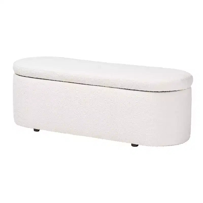 Banc de rangement blanc