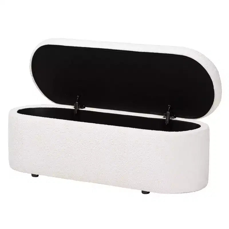 Banc de rangement blanc