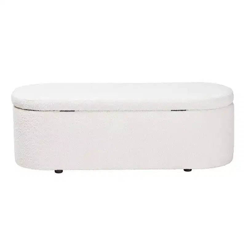 Banc de rangement blanc