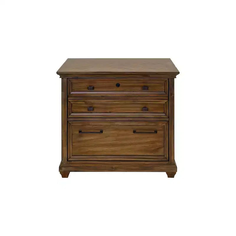 Porter Traditional Wood Lateral File Brown - Martin Furniture: 2-Drawer No Assembly 34"W x 22"D x 30"H