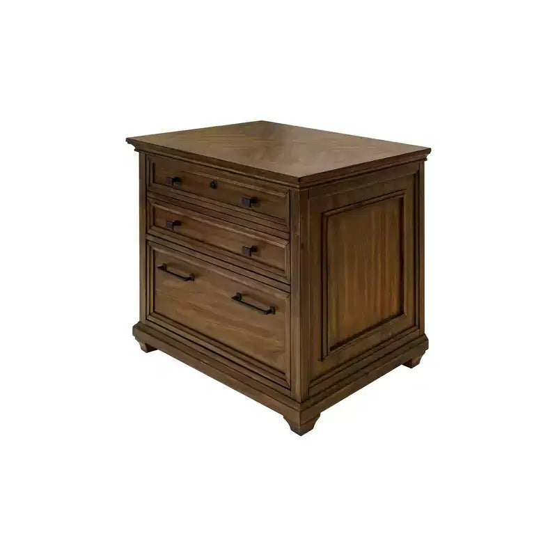 Classeur latéral en bois traditionnel, marron