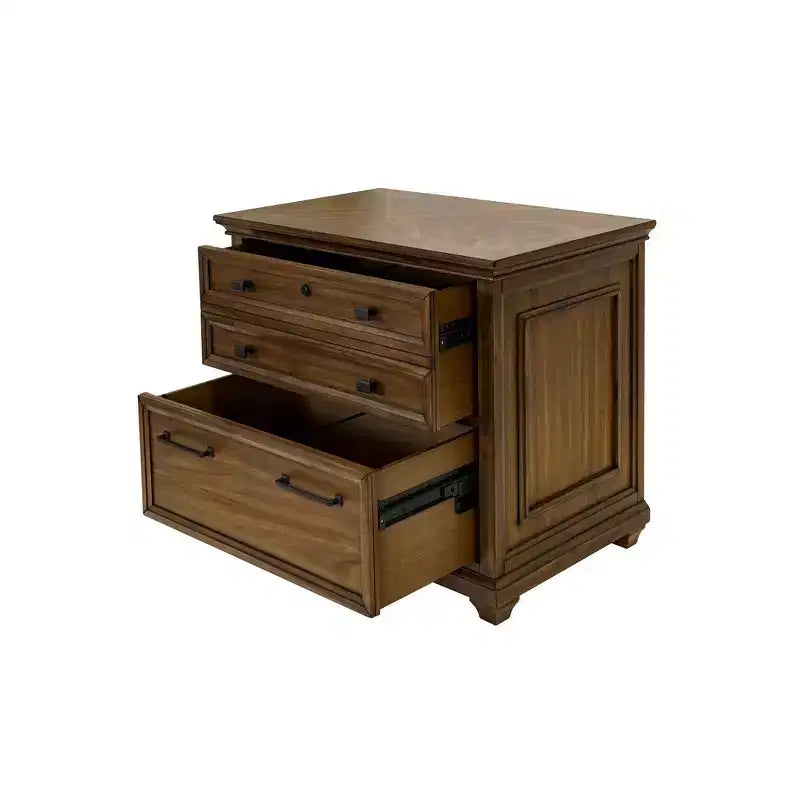 Classeur latéral en bois traditionnel, marron