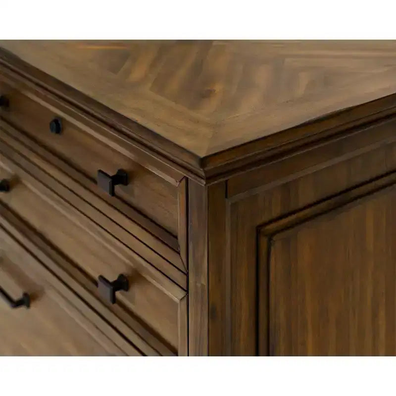 Classeur latéral en bois traditionnel, marron