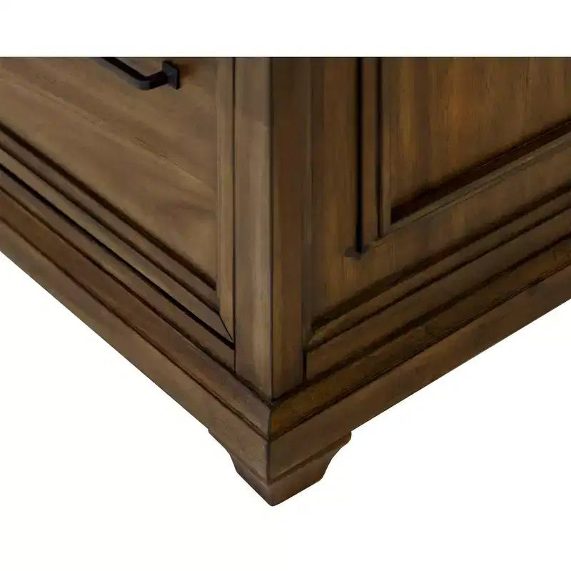 Classeur latéral en bois traditionnel, marron