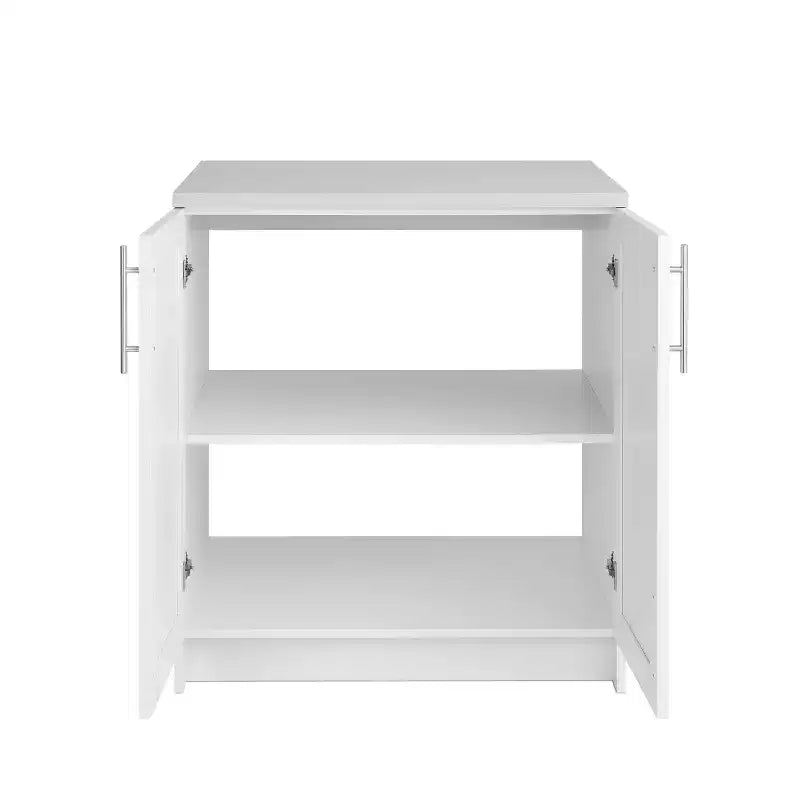 Meuble de rangement à portes battantes blanc