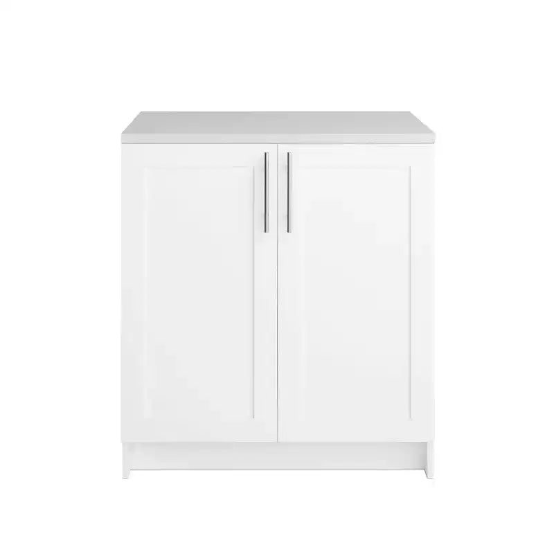 Meuble de rangement à portes battantes blanc