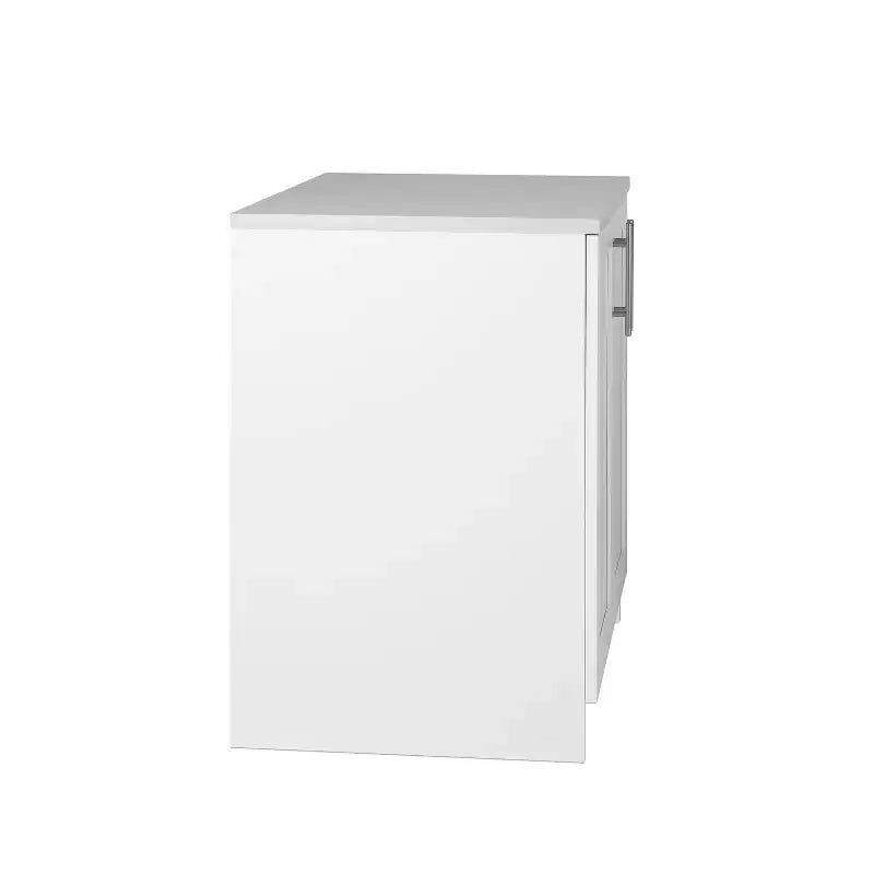 Meuble de rangement à portes battantes blanc