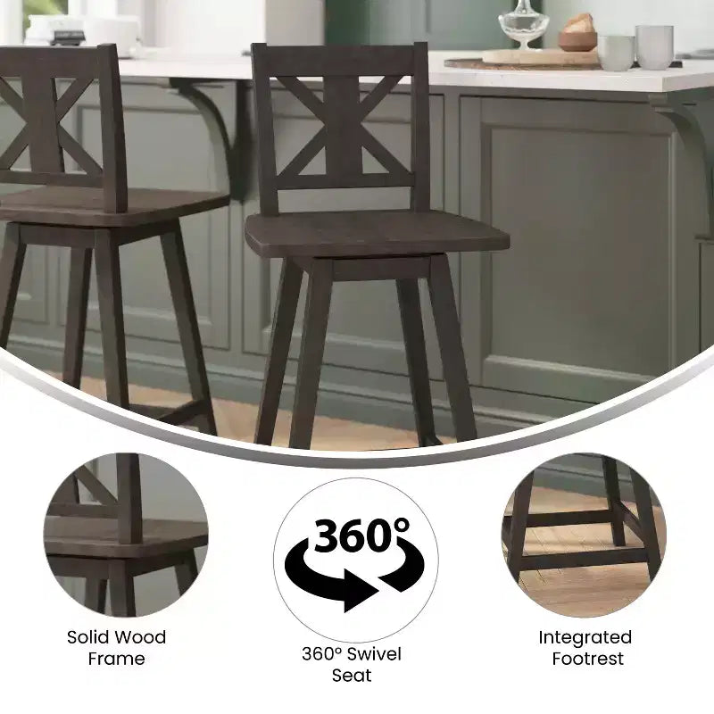 Tabouret de bar à hauteur fixe de qualité commerciale