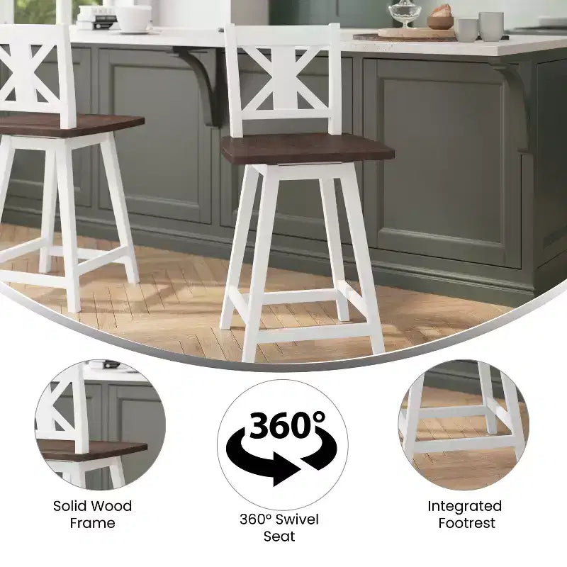 Tabouret de bar à hauteur fixe de qualité commerciale