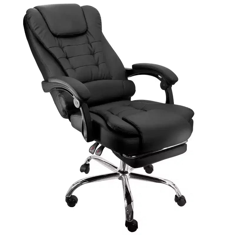 Chaise de bureau en similicuir réglable au dos
