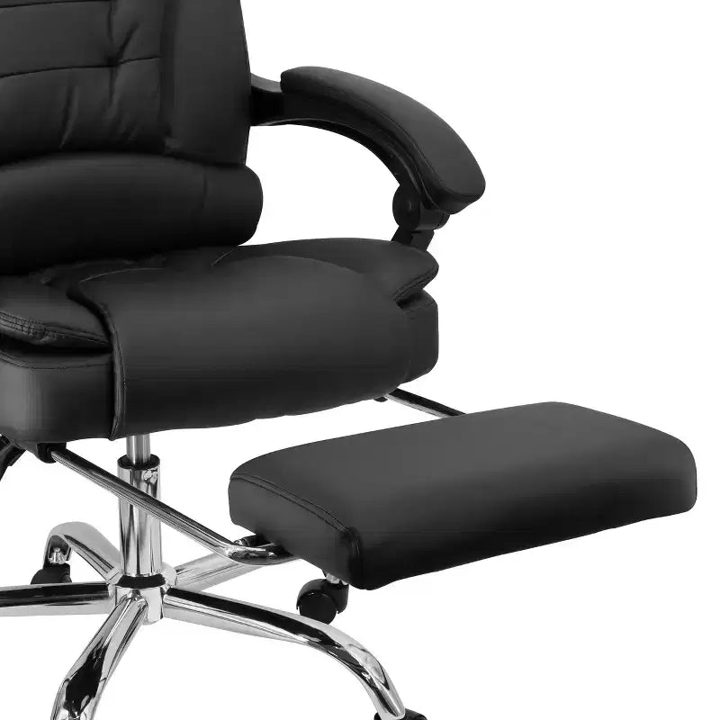 Chaise de bureau en similicuir réglable au dos