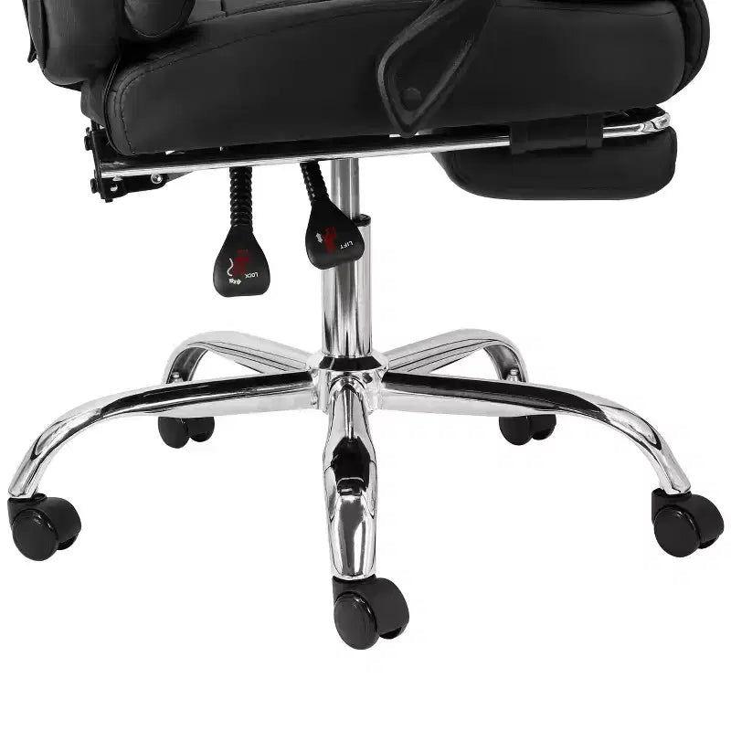 Chaise de bureau en similicuir réglable au dos