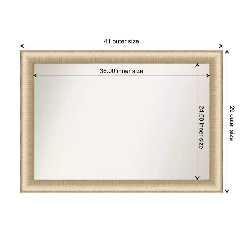 Miroir mural élégant en laiton brossé
