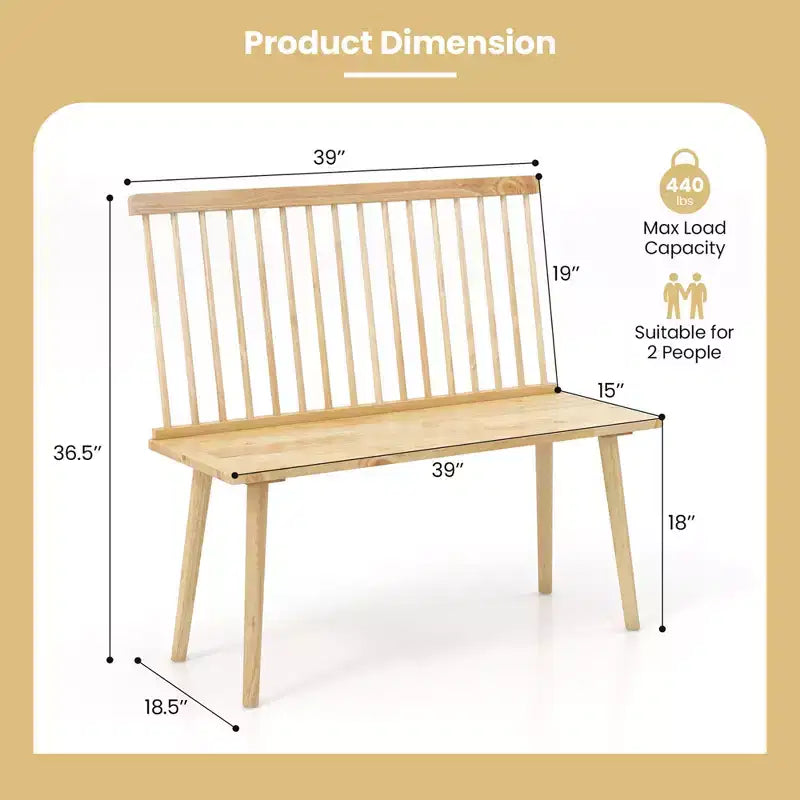 Banc de salle à manger en bois