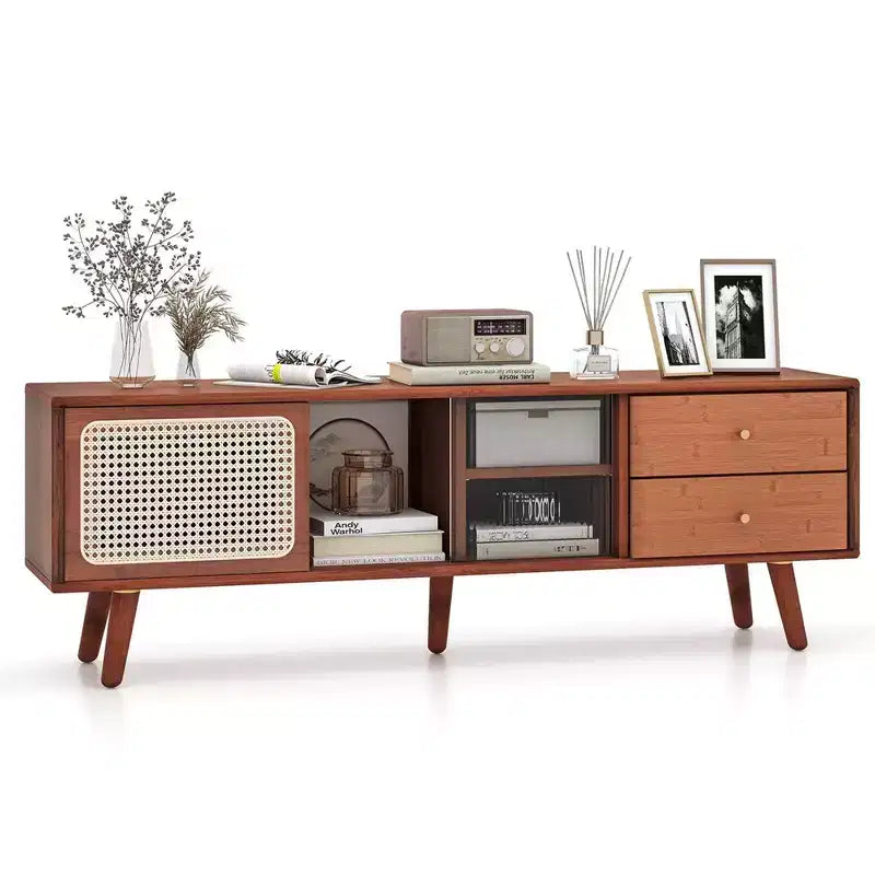 Meuble console TV en bambou