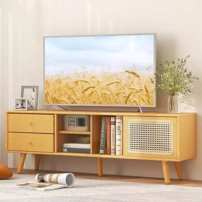 Meuble console TV en bambou