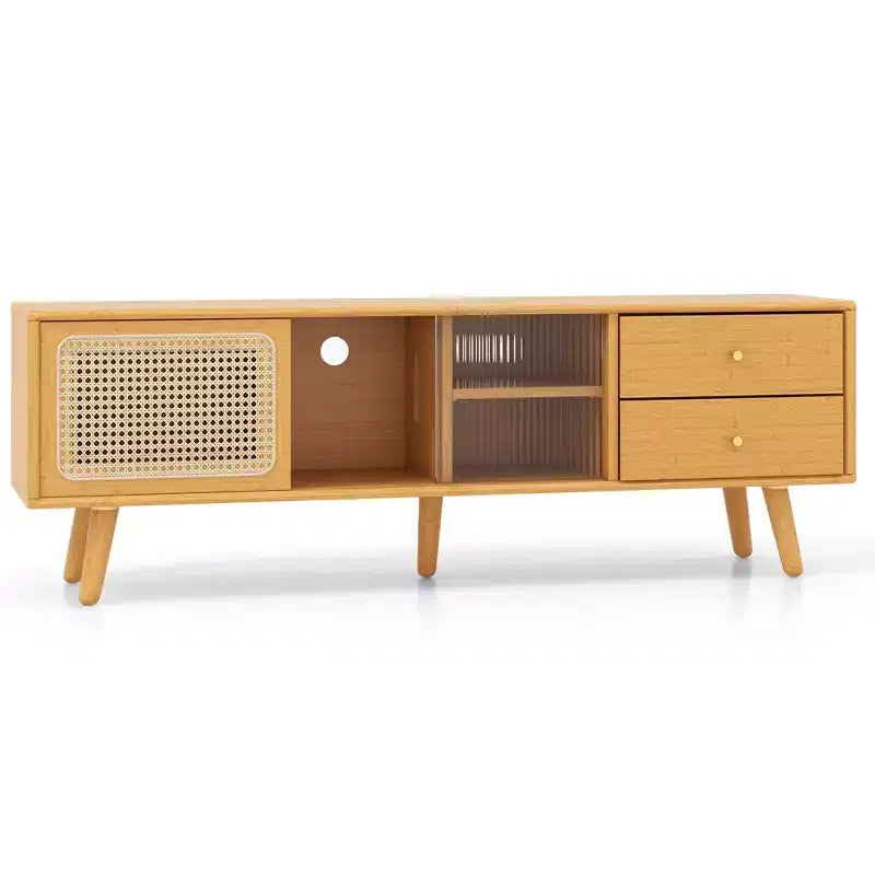 Meuble console TV en bambou