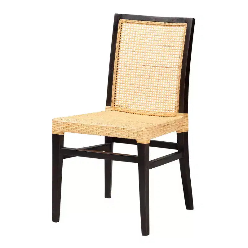 Chaise de salle à manger en rotin naturel