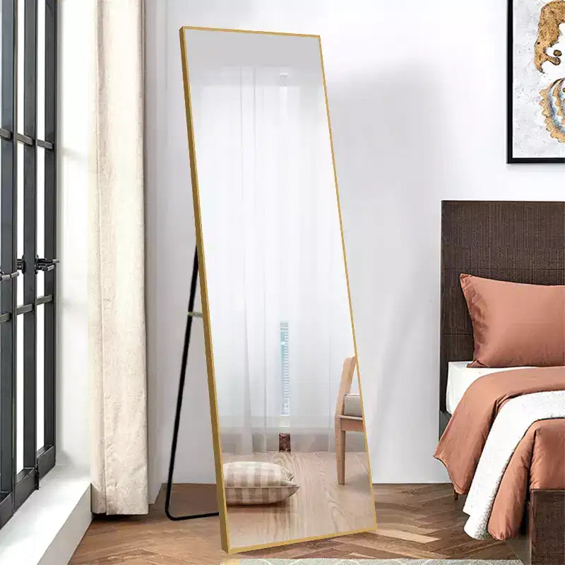 Miroir rectangulaire pleine longueur avec cadre en métal