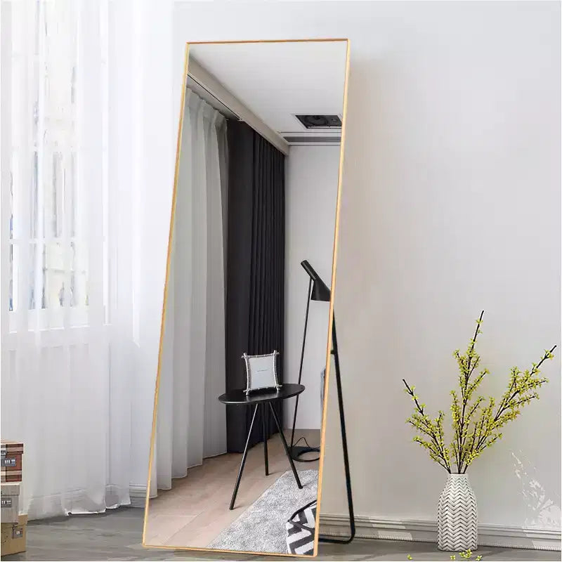 Miroir rectangulaire pleine longueur avec cadre en métal