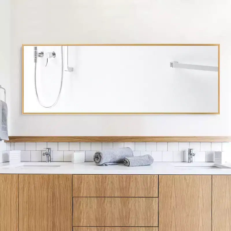 Miroir rectangulaire pleine longueur avec cadre en métal