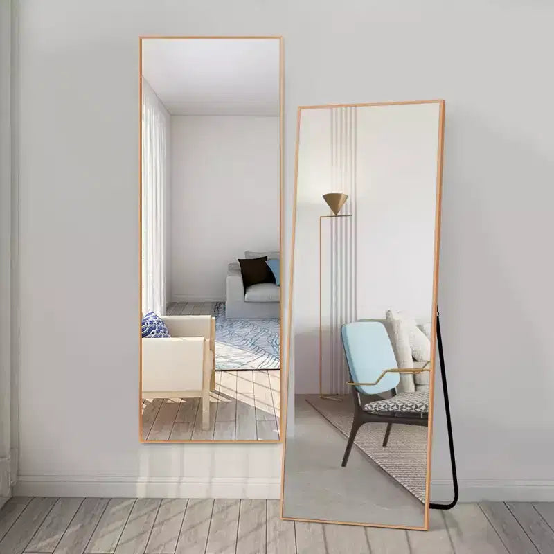 Miroir rectangulaire pleine longueur avec cadre en métal