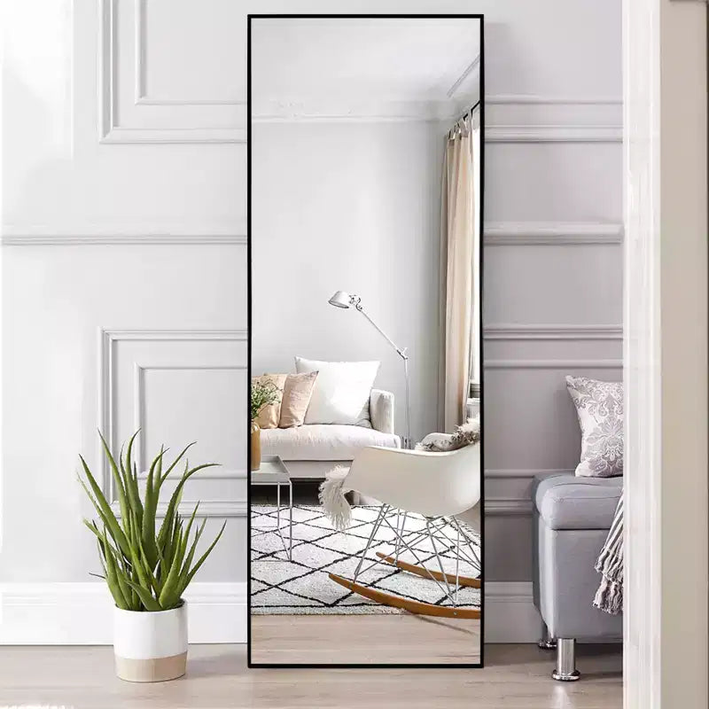 Miroir rectangulaire pleine longueur avec cadre en métal