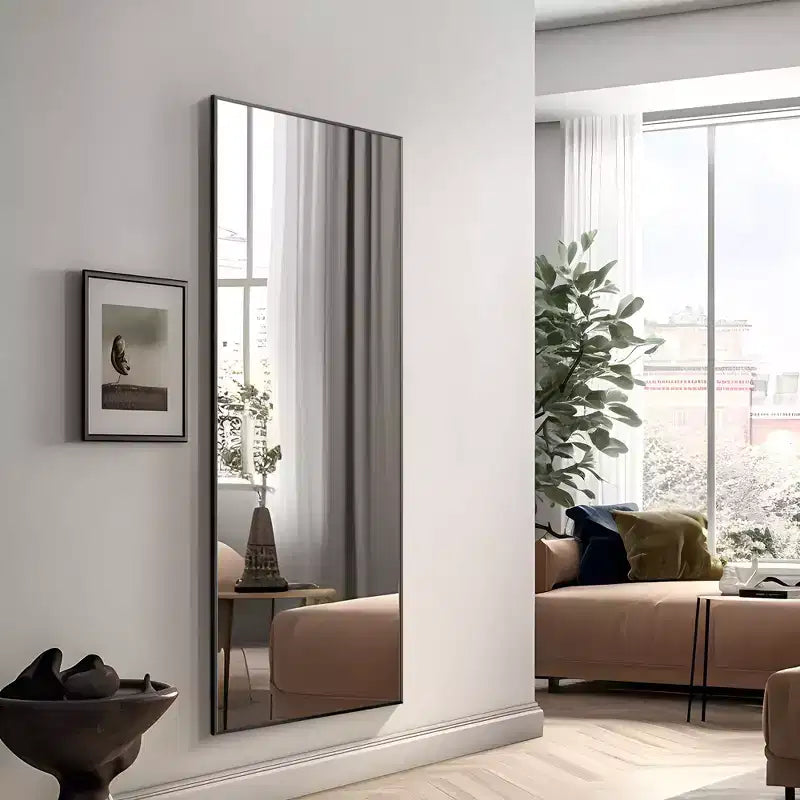 Miroir rectangulaire pleine longueur avec cadre en métal