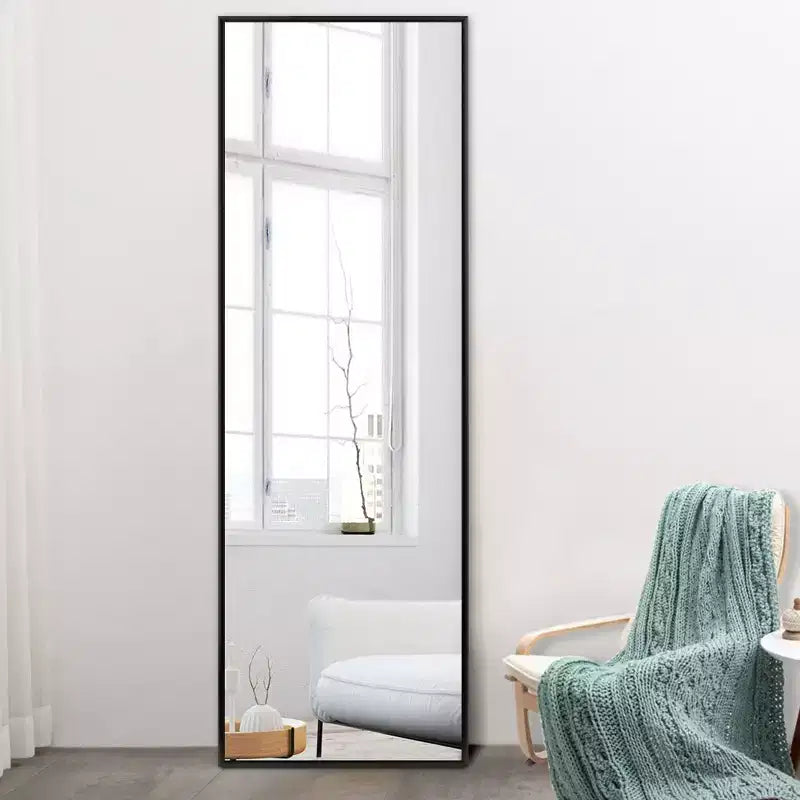 Miroir rectangulaire pleine longueur avec cadre en métal