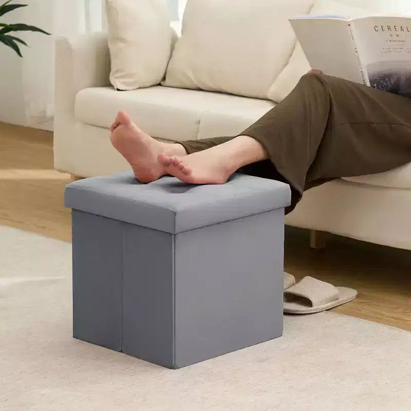 Banc coffre de rangement en velours