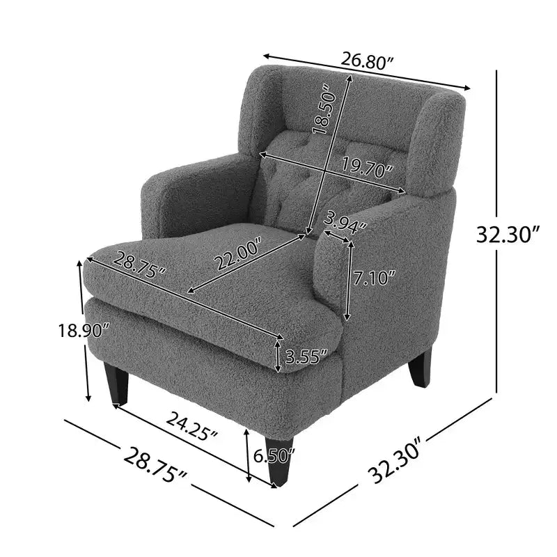 Fauteuil d'appoint en polaire "Teddy"