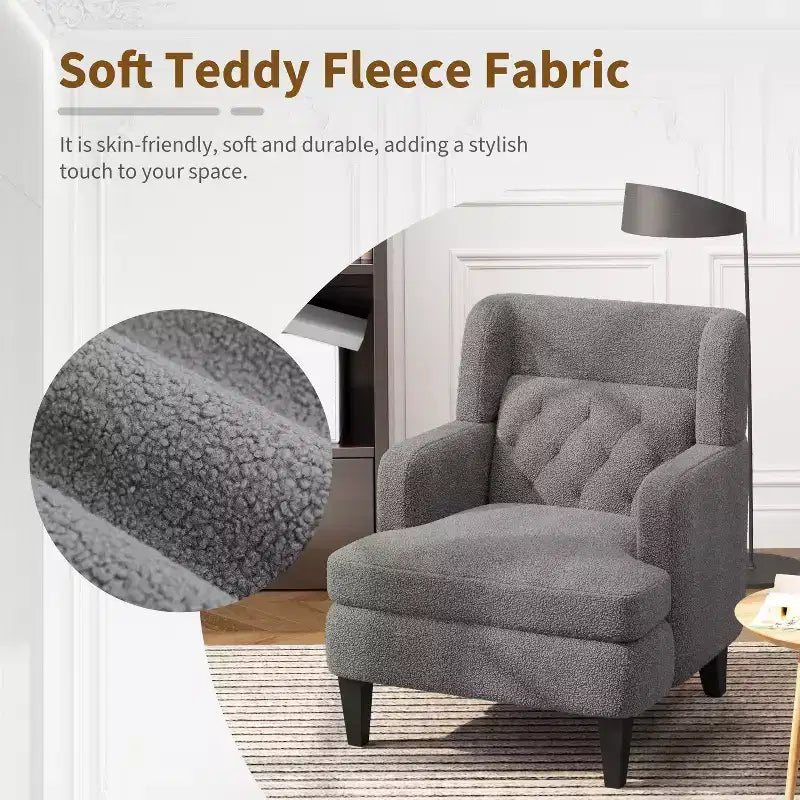 Fauteuil d'appoint en polaire "Teddy"