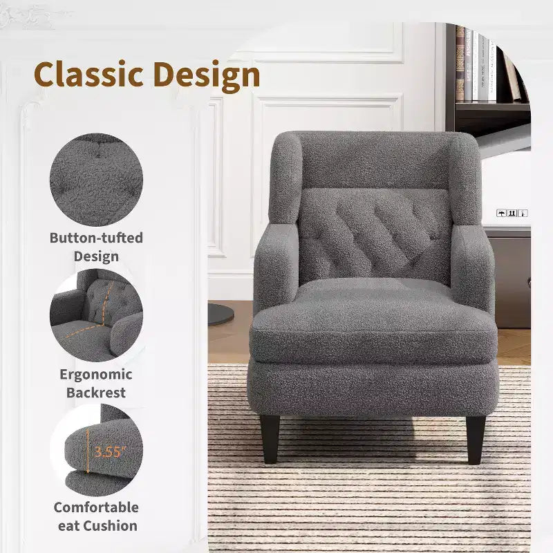 Fauteuil d'appoint en polaire "Teddy"