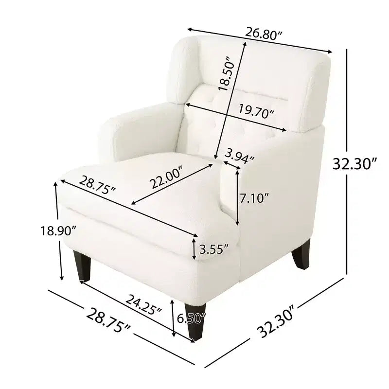 Fauteuil d'appoint en polaire "Teddy"