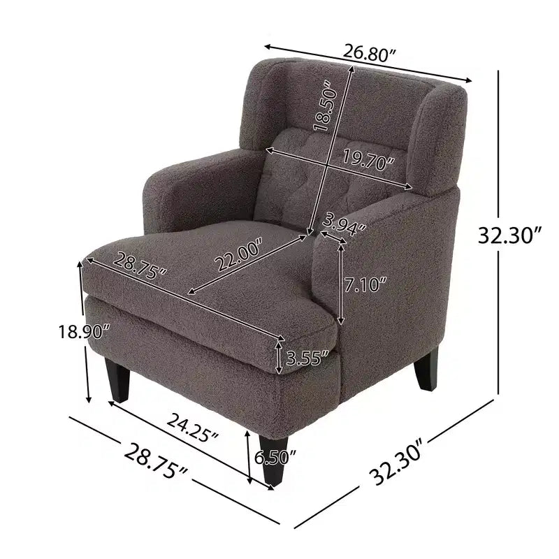 Fauteuil d'appoint en polaire "Teddy"