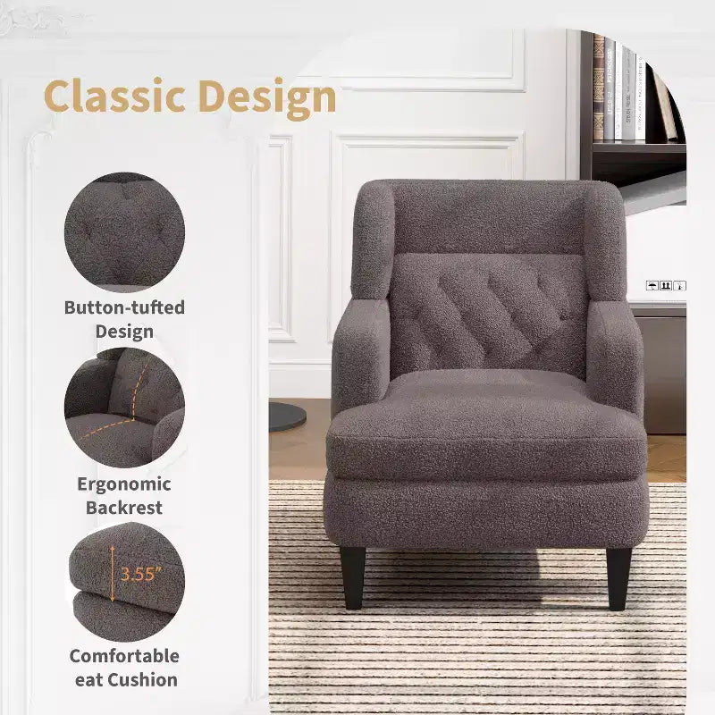 Fauteuil d'appoint en polaire "Teddy"